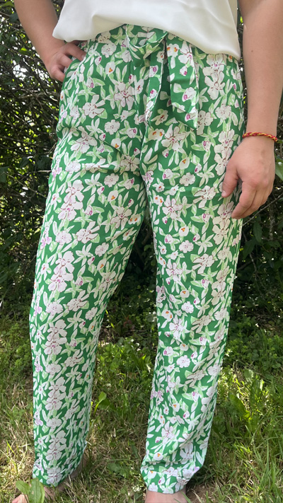 Pantalon fluide imprimé femme